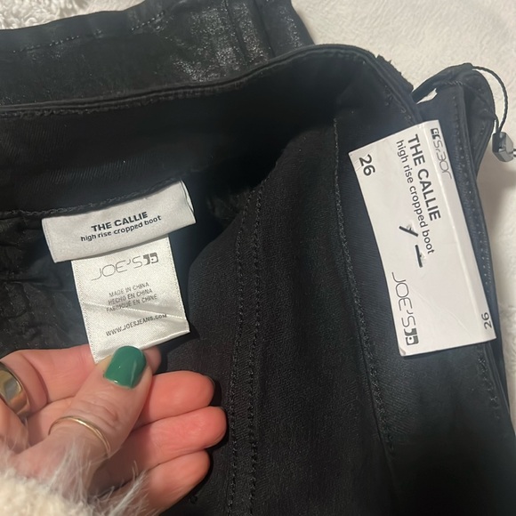 NWT $198 Joe’s The Callie Black Coated High Rise Cropped Boot - Picture 8 of 8